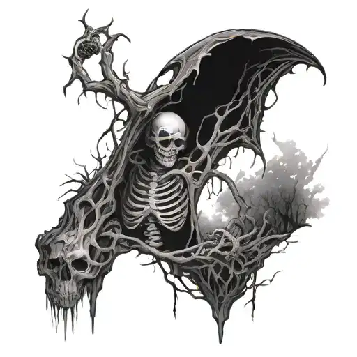 Thorns And Vines And Swamp With Skeletons In It Sleeve