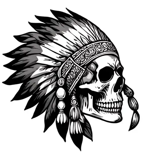 Indian Skull Adorned