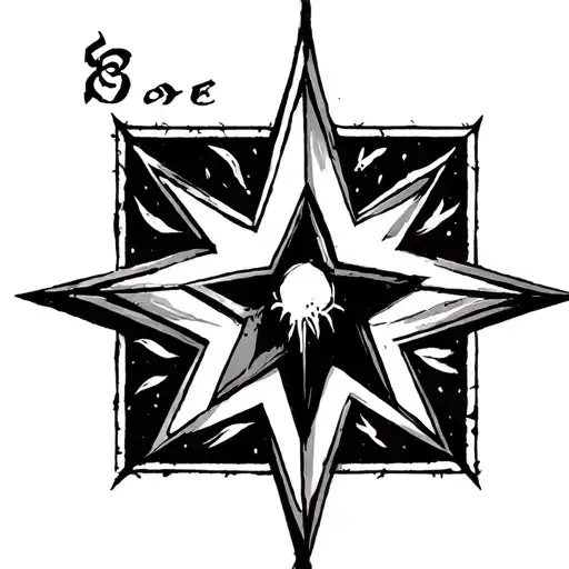 8 -Pointed Star And A Writing In Mapudungun