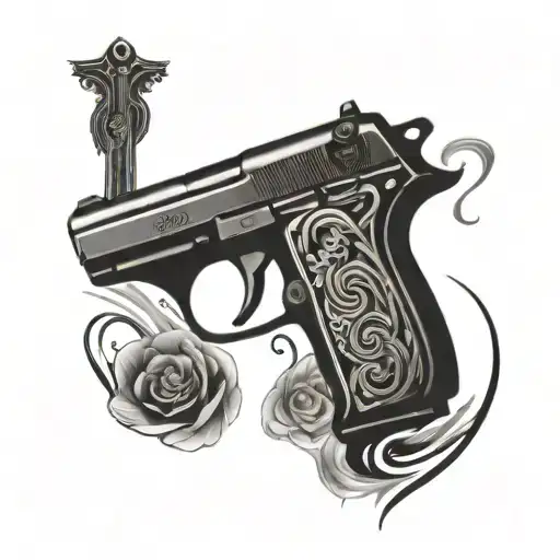 Pistol Beretta Shooting Swiring Motif