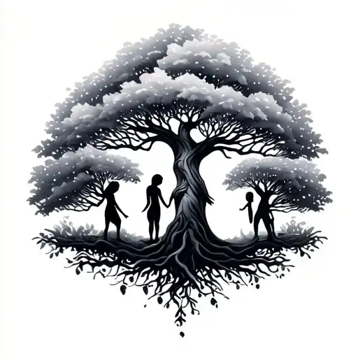 Life Tree Male And Female Children