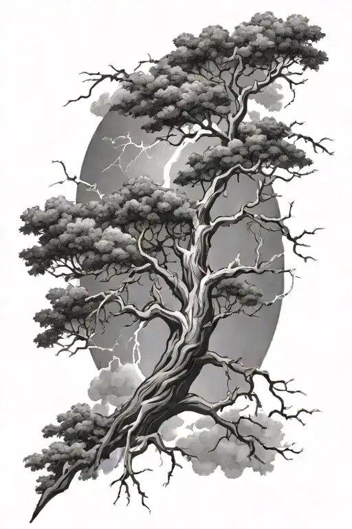 Lightning And Tree