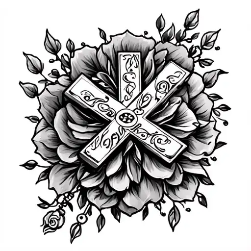 Rosary Finger Tattoo Design