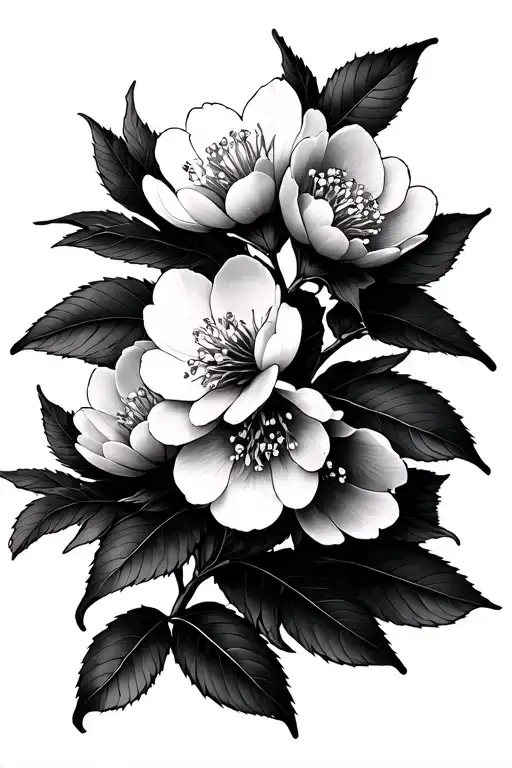 Fine Line Cherry Blossom