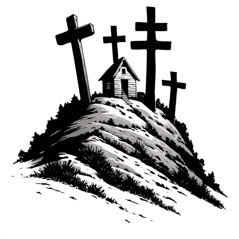 3 Crosses On A Hill
