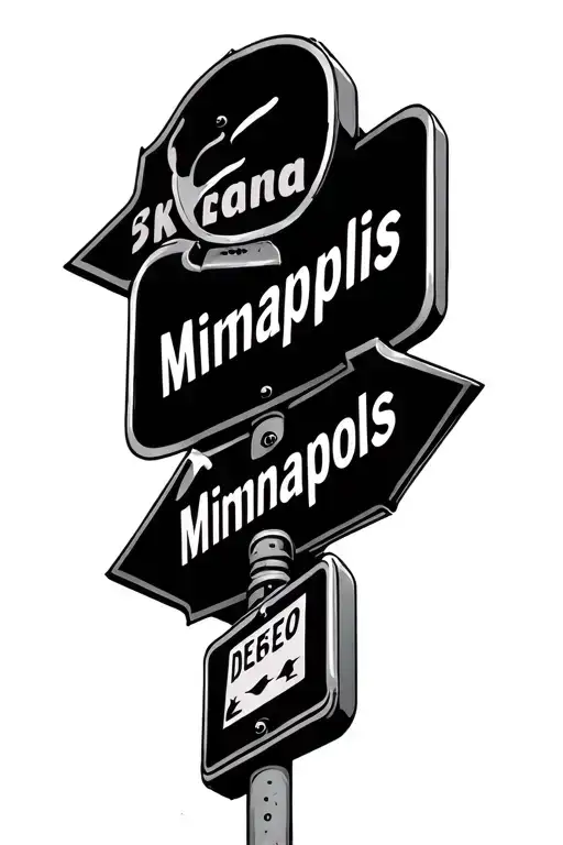 Street Sign Intersection With Something Related To Minneapolis Tied Into It