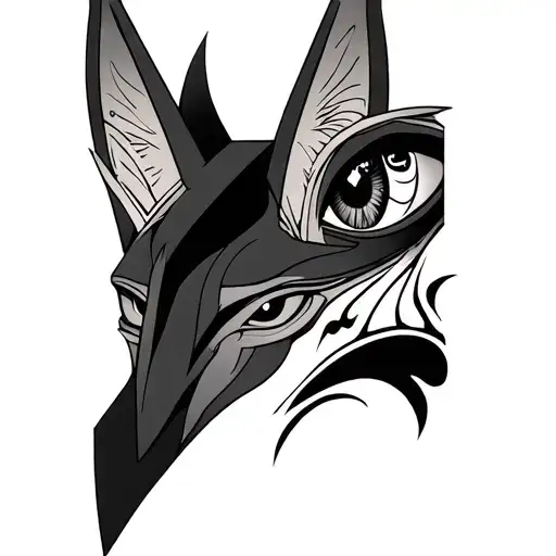 Tatto Of Cyst Anubis And Eye Luchezar Delta