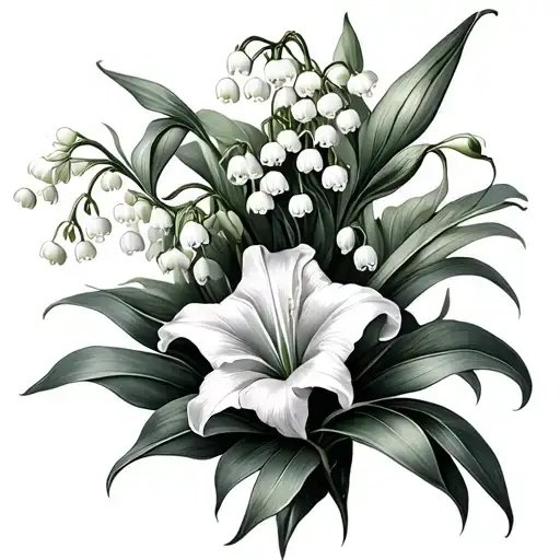 Lily Of The Valley And Gladiolus