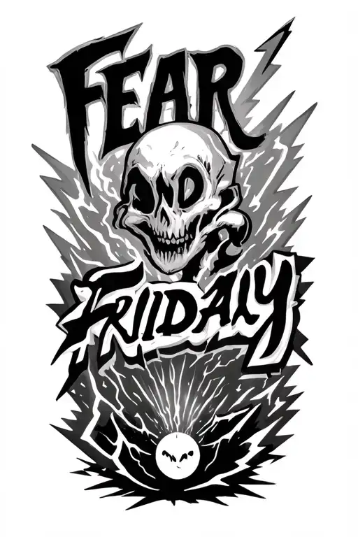 Fear And Fridays Poem Surrounded By Lightening Bolt