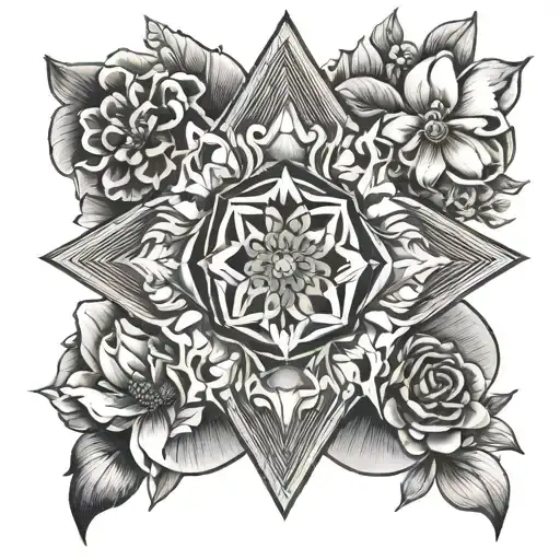 Kaleidoscope And Flowers Blooming