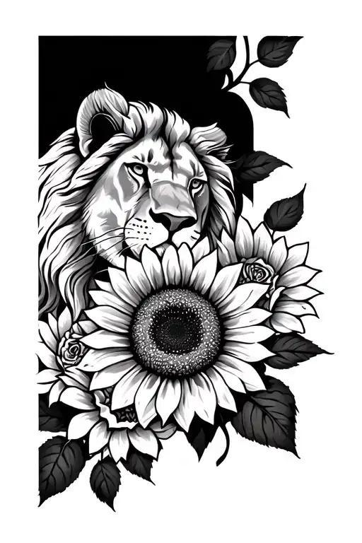 Roses Lions Sunflower