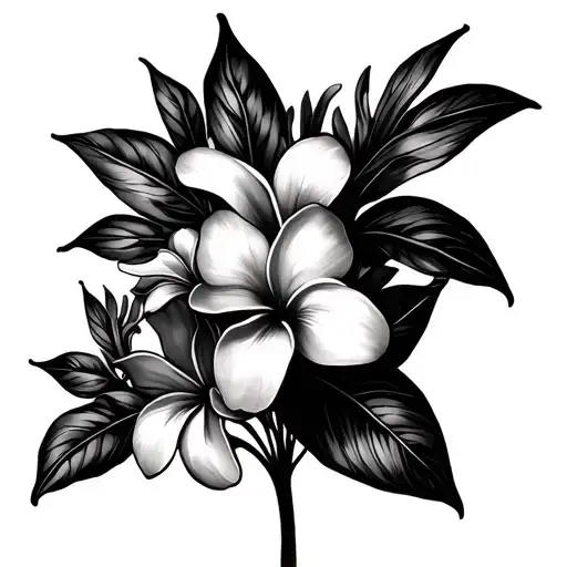 Guaria Morada Flower And Frangipani Flower Bouquet