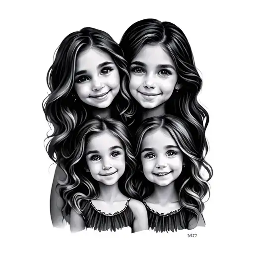 Mother And 2 Daughters