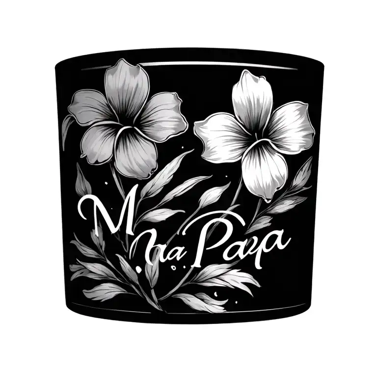 Maa Papa Simple Bracelet With Fleur Epinee