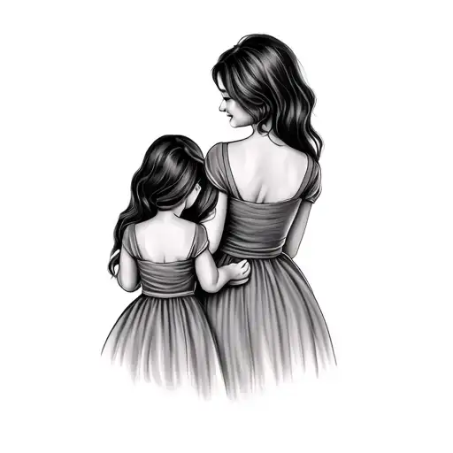 Mother And 2 Daughters Name In One Image Depicting