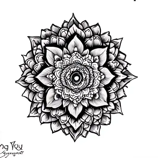 Black Forearm Mandala Masculine Wrap Around