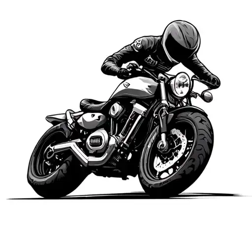 Sports Motorcycle Tattoo Design