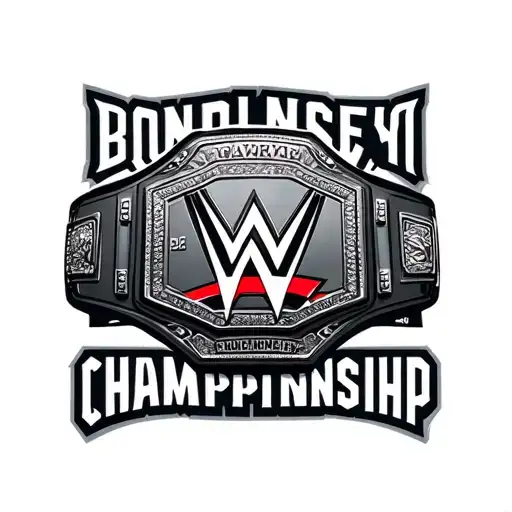 Wwe Championship Belt Wrapped Around Bo Lindsey In Wwe Font