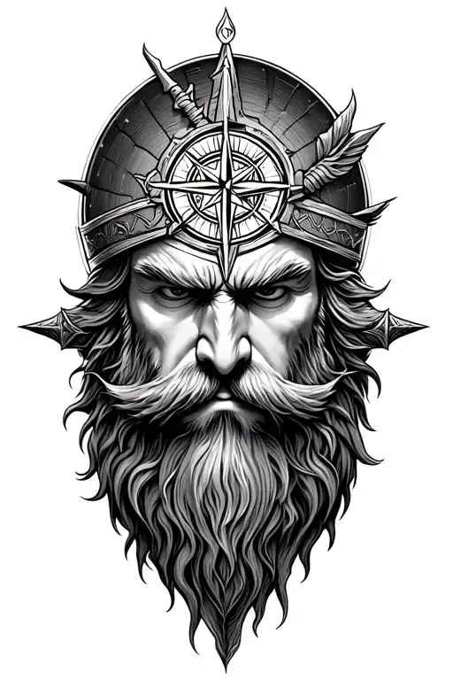 Odin With Viking Compass