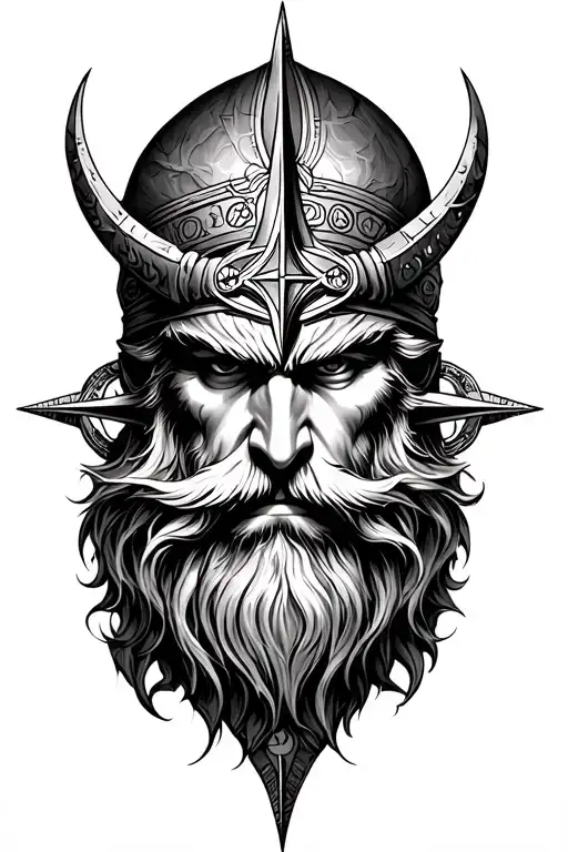 Odin With Viking Compass