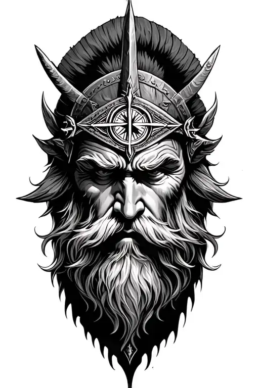 Odin With Viking Compass