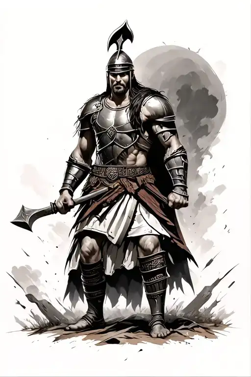 Gladiator In A Battle Field