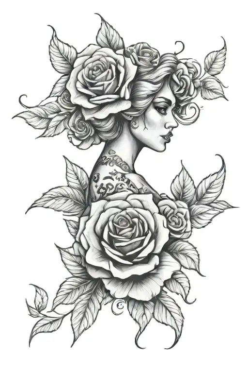 Tryshia With Roses Surrounded