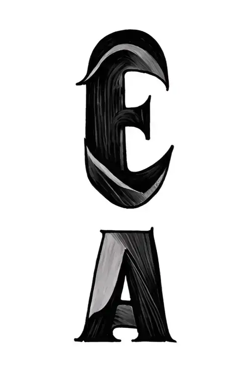 Initials E And A Minimalist