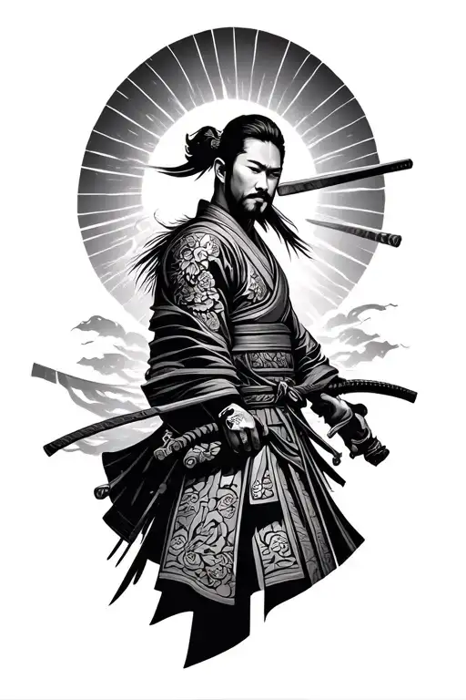 Shogun With Sun Glare Behind