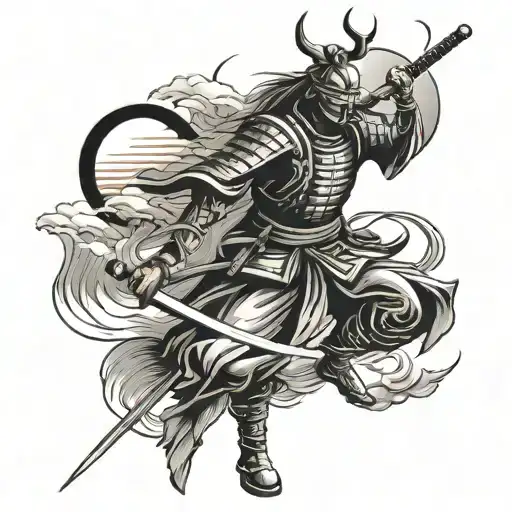 Samurai With Sun