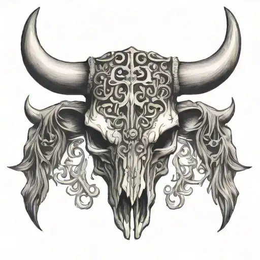 Gothic Bull Skull Soft Shading