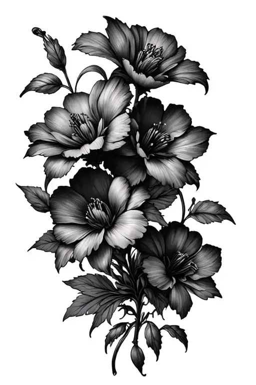 Drooping Flowers Growing