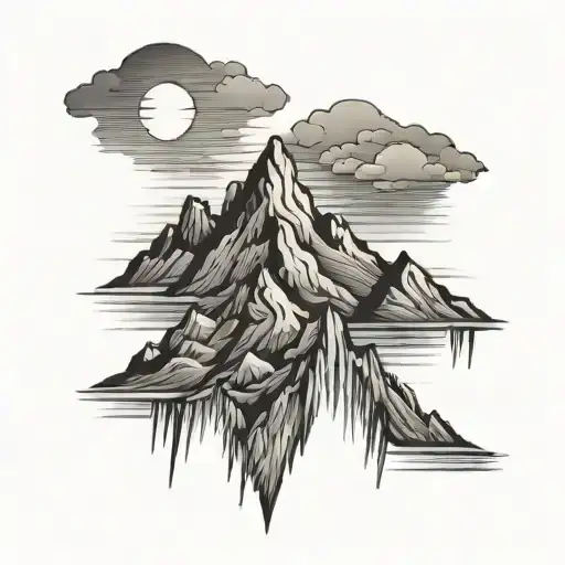 Mountains With Sunrise
