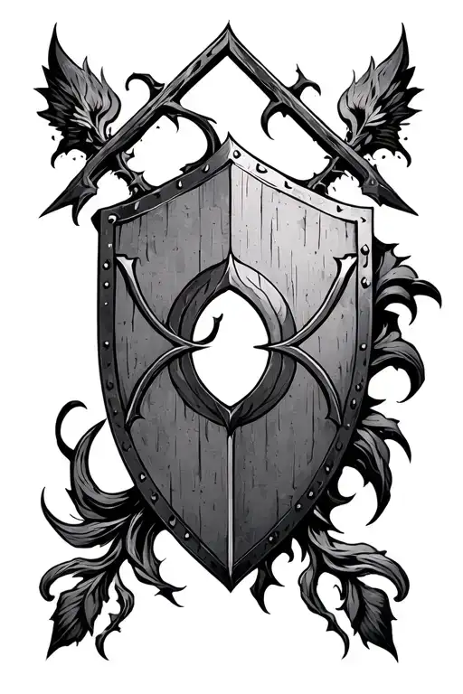 God Of War Shield And Omega Symbol