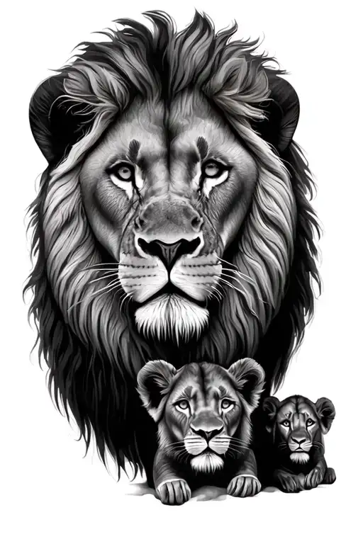 Lion And Siblings Of 4