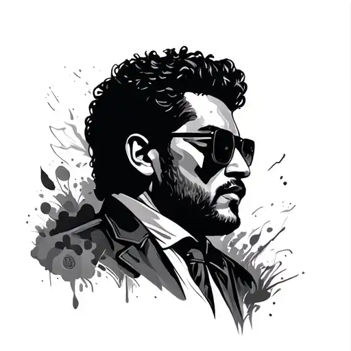Hector Lavoe Silhouette Surrounded