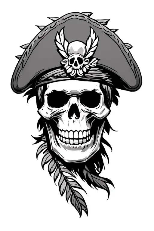 Polynesian With Pirate Skull