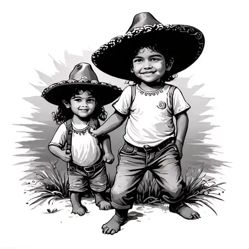 Mexican Kid Crossing Border To Make Family Success