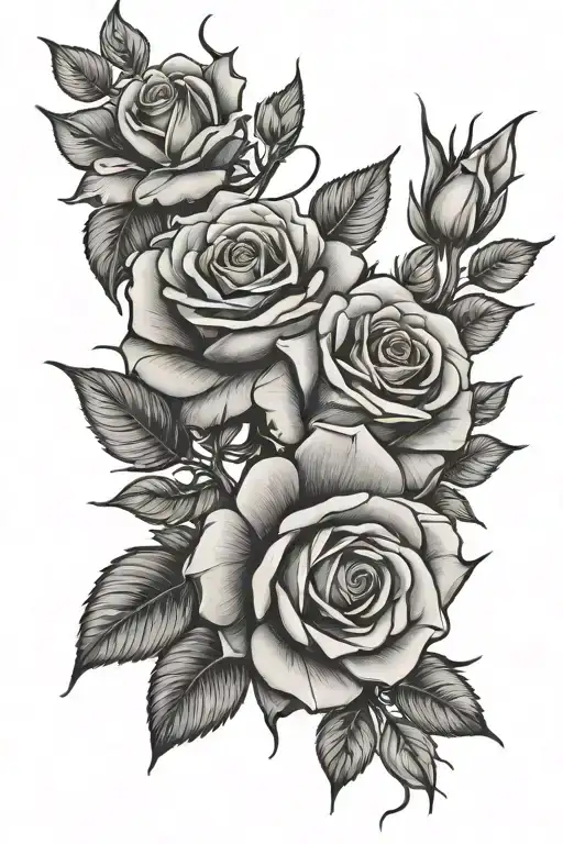 Flowers Roses Lined