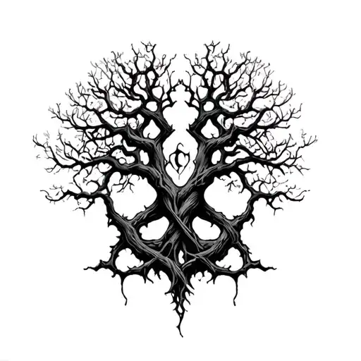 Poison Tree With Silent Hill Sign Intertwined