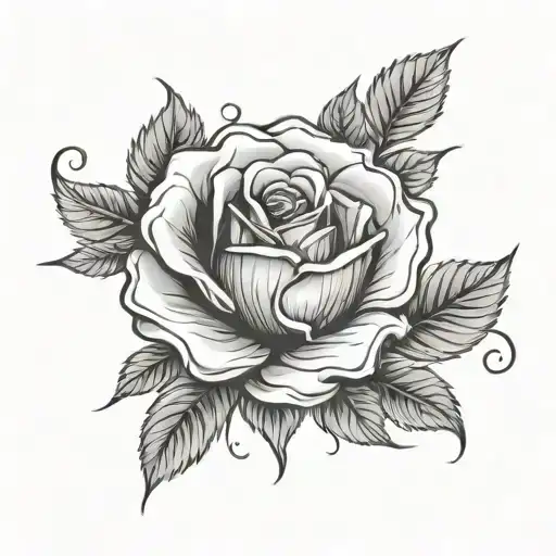 Pre Bloom Rose With Stem Wrapped In Chain