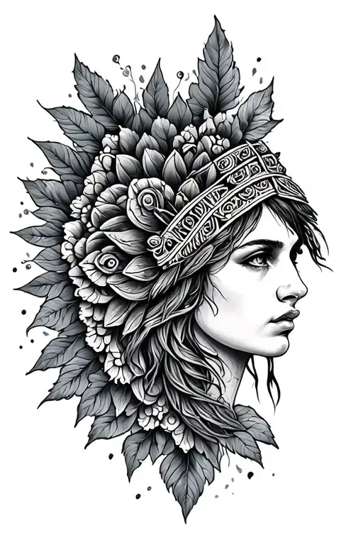 Boudica Mandala Design Incorporating Elements Of Nature