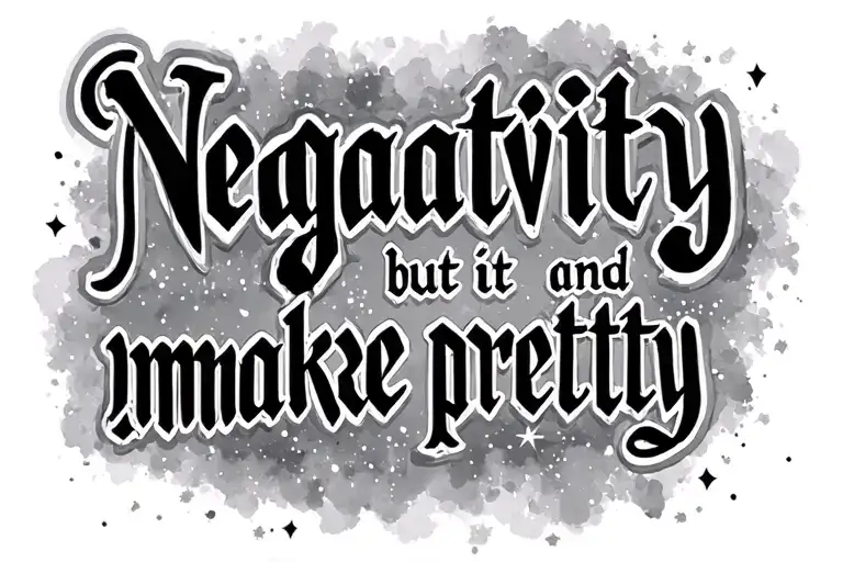 The Word Negativity But Make It Pretty And Sparkly