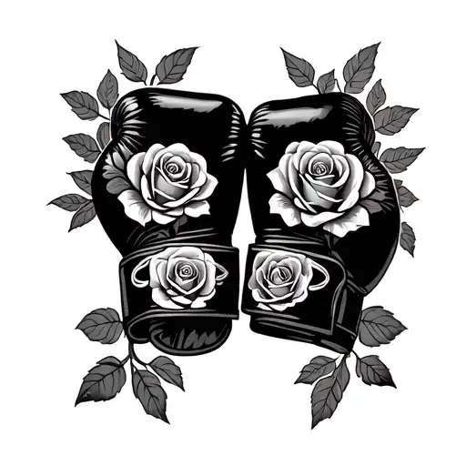 Boxing Gloves With Roses