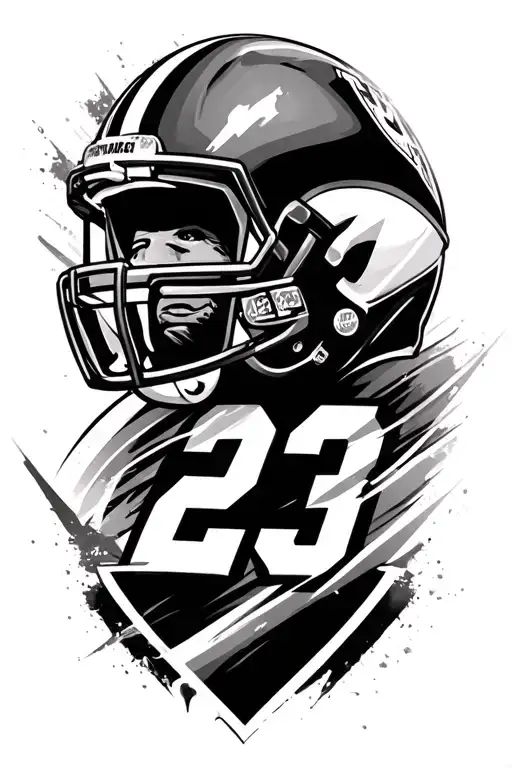 Football And 23 Number