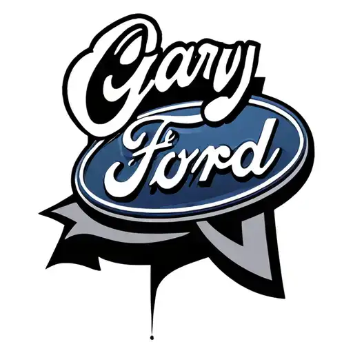 Ford Logo With The Name Gary Instead Of The Word Ford