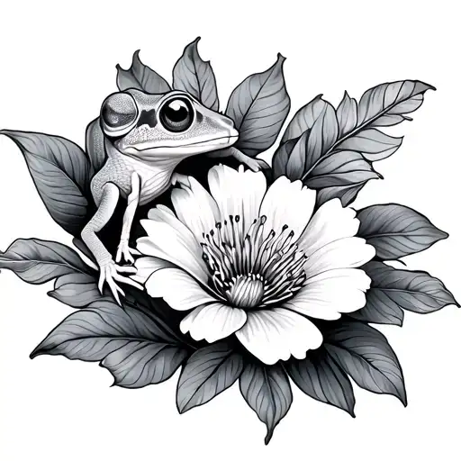 Coqui And Flower Surrounded