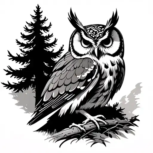 Buho With Pines