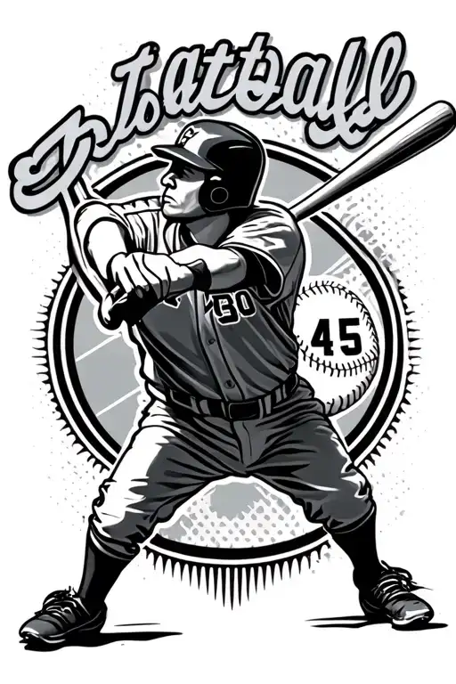 Baseball With Number 45