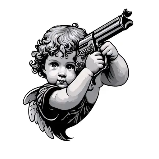 Cherub With Gun
